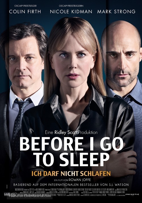 Before I Go to Sleep - Swiss Movie Poster