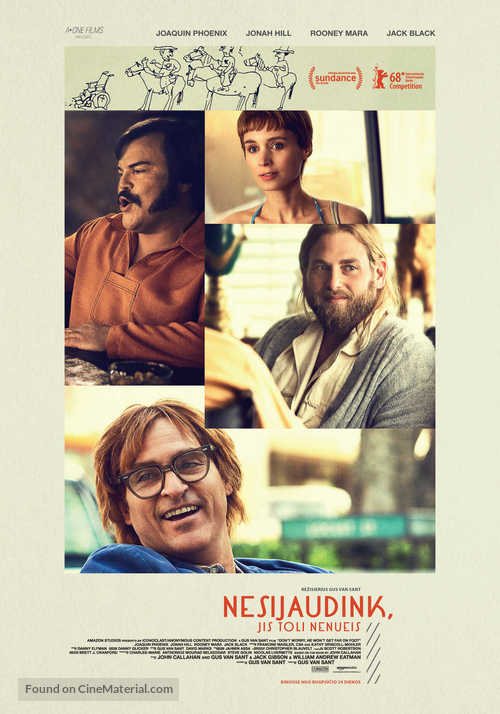Don&#039;t Worry, He Won&#039;t Get Far on Foot - Lithuanian Movie Poster
