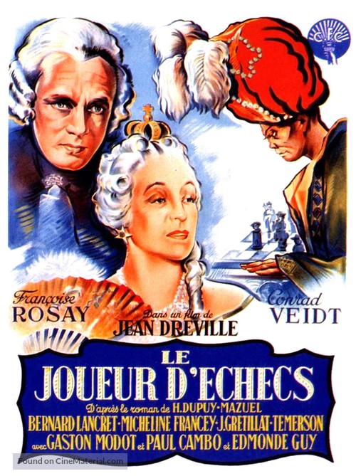 Le joueur d&#039;&eacute;checs - French Movie Poster