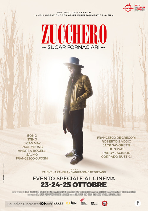 Zucchero Sugar Fornaciari - Italian Movie Poster