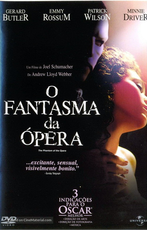 The Phantom Of The Opera - Portuguese DVD movie cover