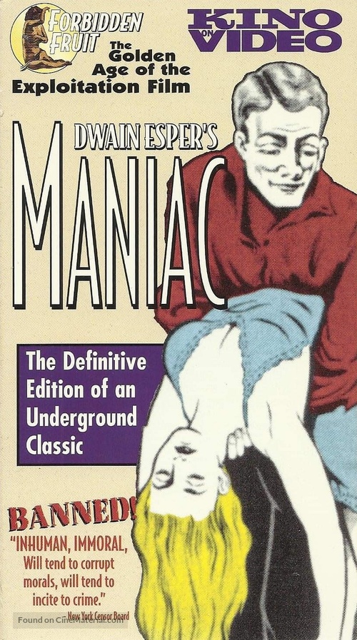 Maniac - VHS movie cover