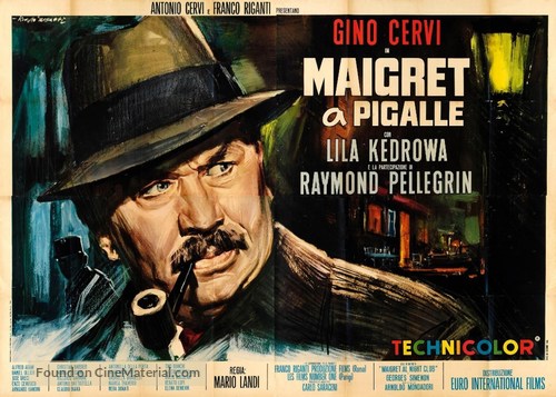 Maigret &agrave; Pigalle - Italian Movie Poster