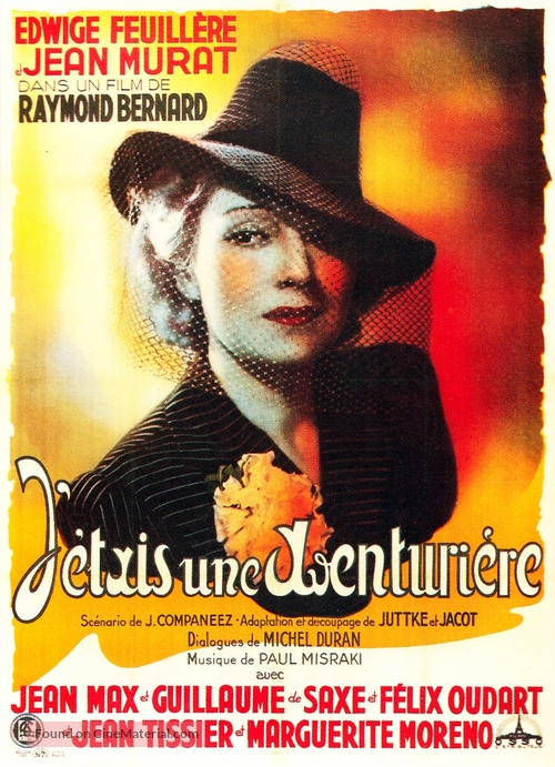 J&#039;&eacute;tais une aventuri&egrave;re - French Movie Poster