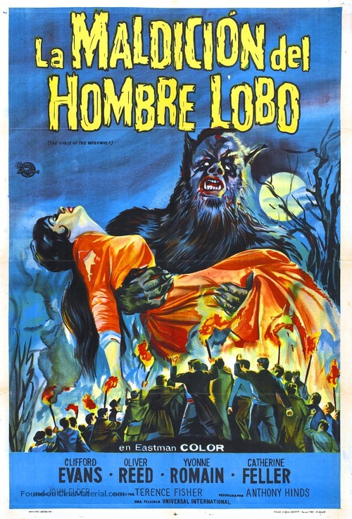 The Curse of the Werewolf - Argentinian Movie Poster