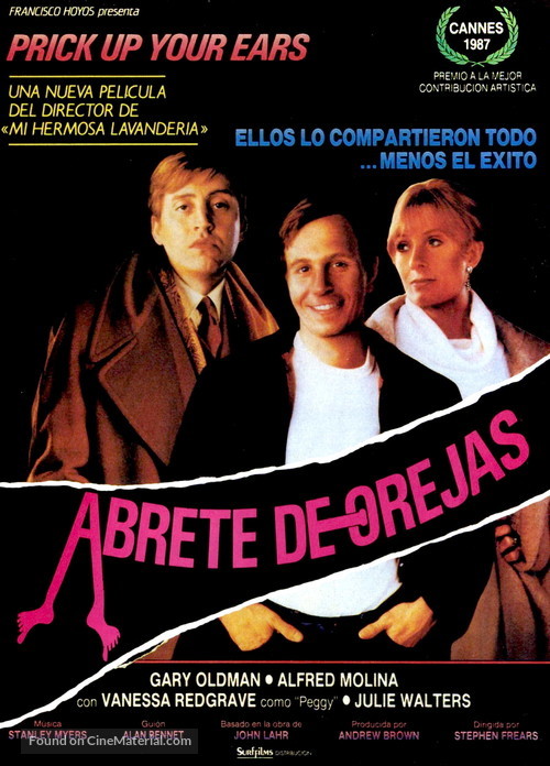 Prick Up Your Ears - Spanish Movie Poster