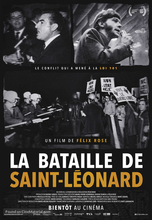 La bataille de Saint-L&eacute;onard - Canadian Movie Poster