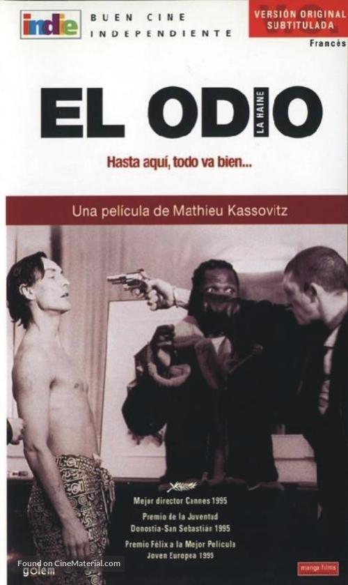 La haine - Spanish VHS movie cover