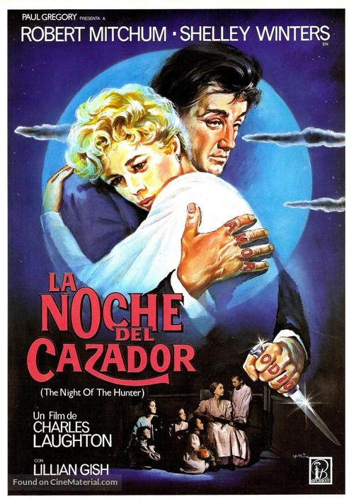 The Night of the Hunter - Spanish Movie Poster