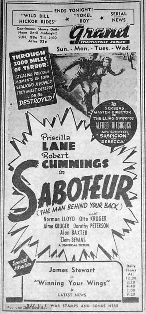 Saboteur - Movie Poster