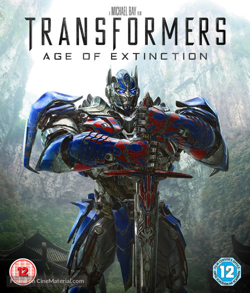 Transformers: Age of Extinction - British Blu-Ray movie cover