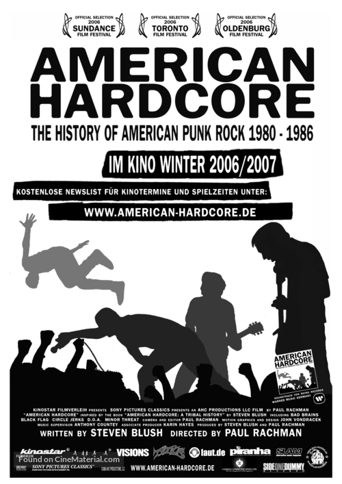 American Hardcore - German poster