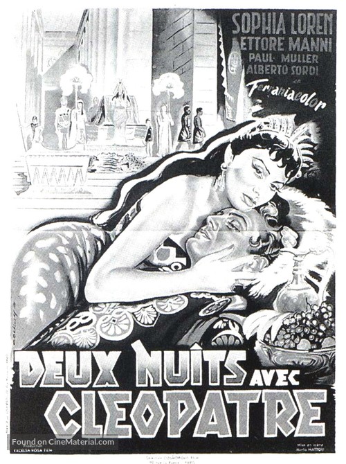 Due notti con Cleopatra - French Movie Poster