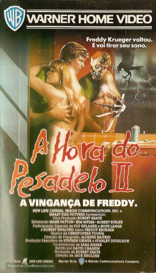 A Nightmare On Elm Street Part 2: Freddy&#039;s Revenge - Brazilian VHS movie cover