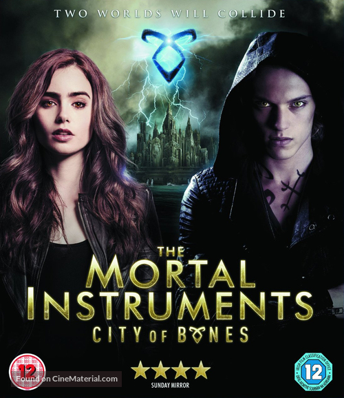 The Mortal Instruments: City of Bones - British Blu-Ray movie cover