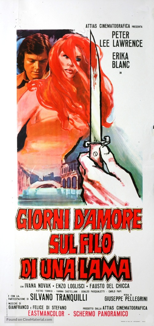 Giorni d&#039;amore sul filo di una lama - Italian Movie Poster