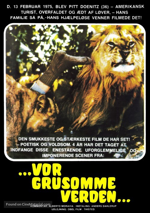 Ultime grida dalla savana - Danish Movie Poster