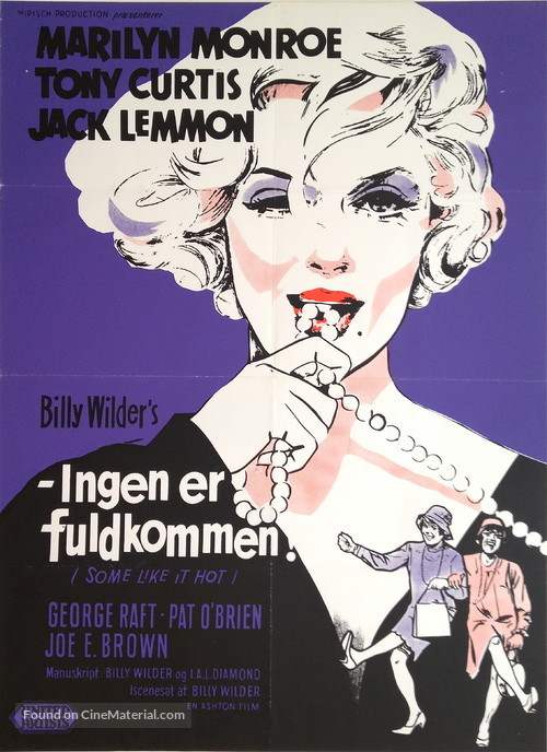 Some Like It Hot - Danish Movie Poster