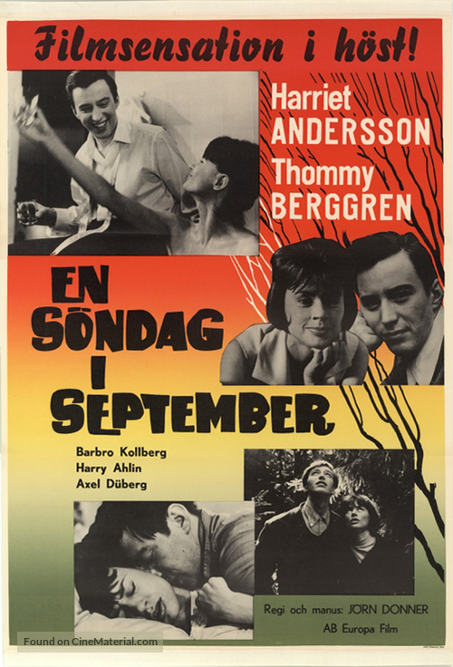 En s&ouml;ndag i september - Swedish Movie Poster