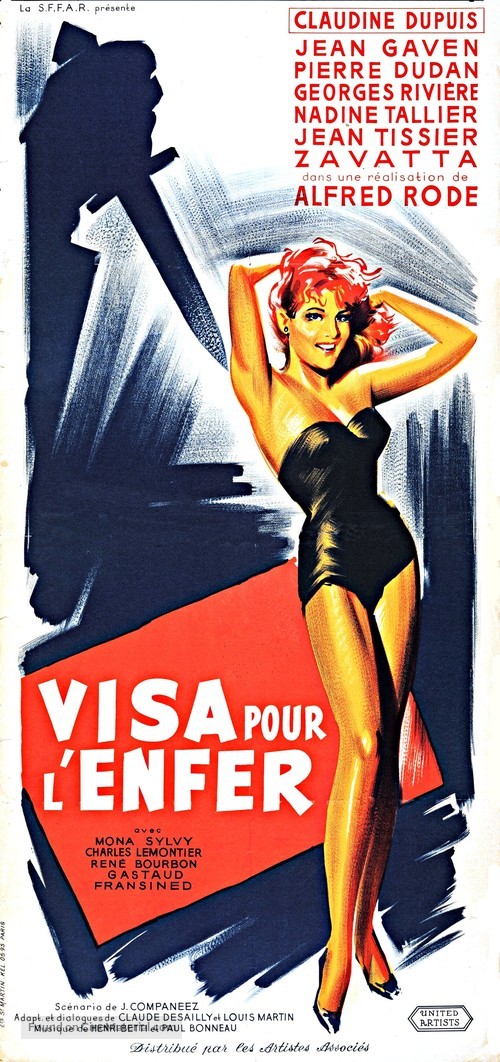 Visa pour l&#039;enfer - French Movie Poster
