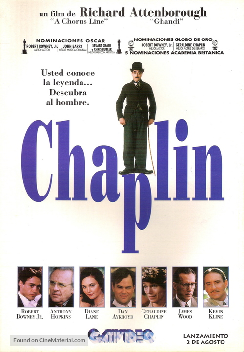 Chaplin - Argentinian Video release movie poster