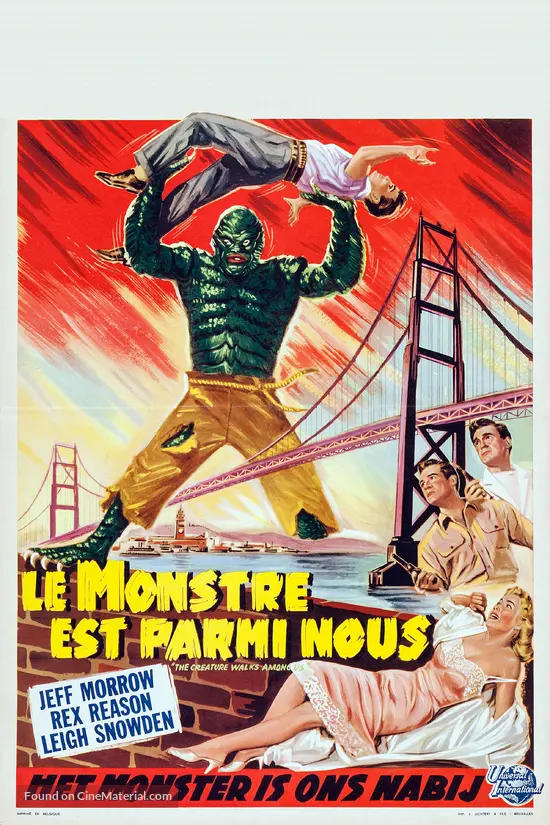 The Creature Walks Among Us 1956 Belgian Movie Poster