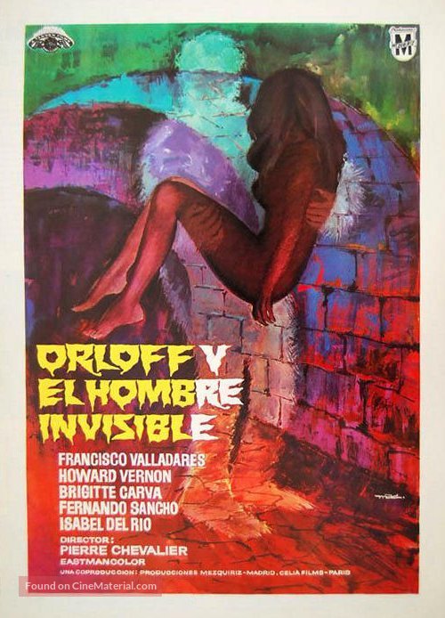 La vie amoureuse de l&#039;homme invisible - Spanish Movie Poster
