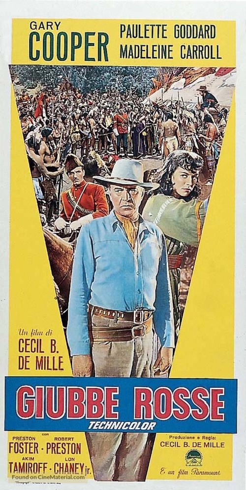 North West Mounted Police - Italian Movie Poster