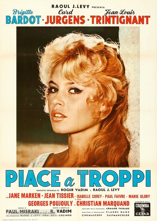 Et Dieu... cr&eacute;a la femme - Italian Movie Poster