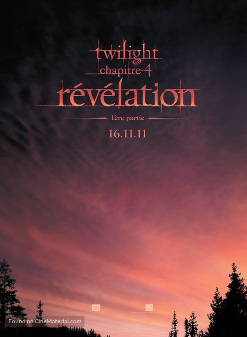 The Twilight Saga: Breaking Dawn - Part 1 - French Movie Poster