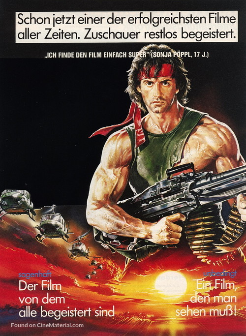 Rambo: First Blood Part II - German Movie Poster
