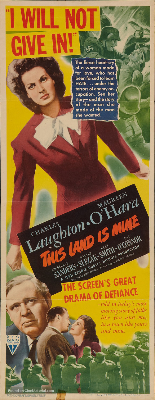 This Land Is Mine - Movie Poster