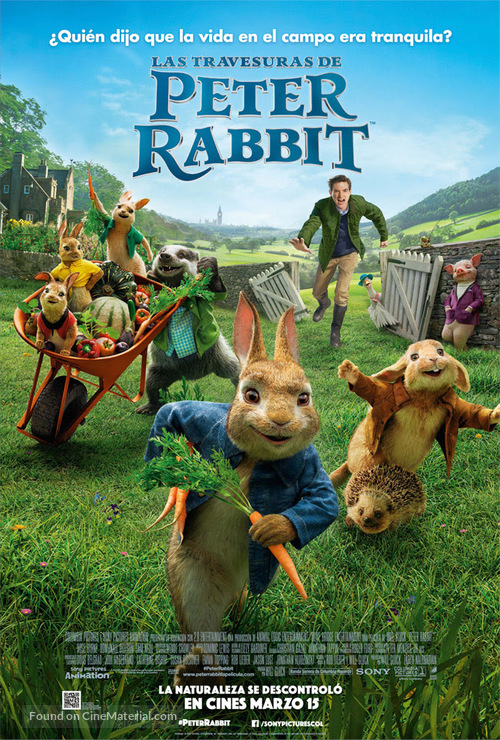 Peter Rabbit - Colombian Movie Poster