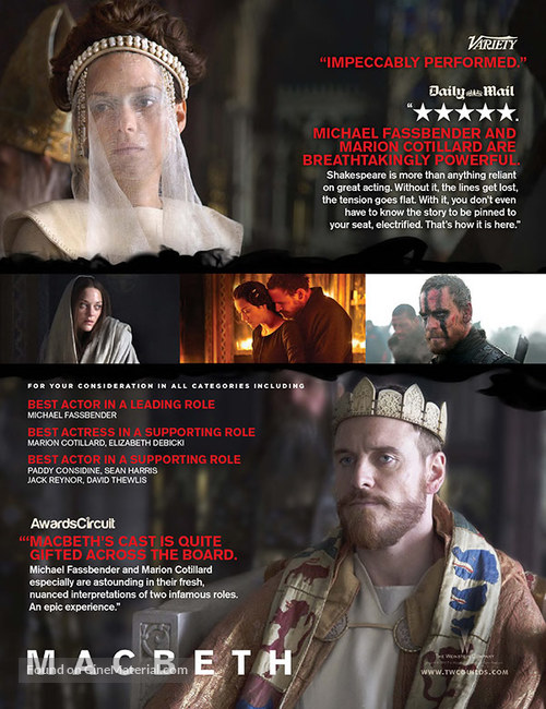 Macbeth - For your consideration movie poster