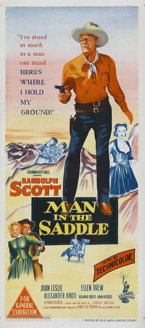 Man in the Saddle - Australian Movie Poster