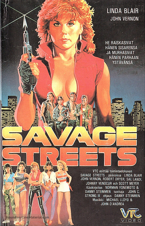 Savage Streets - Finnish VHS movie cover