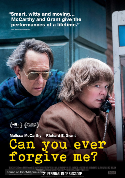 Can You Ever Forgive Me? - Dutch Movie Poster