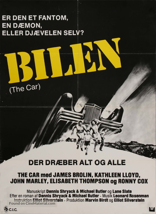 The Car - Danish Movie Poster