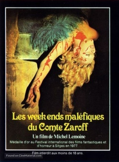 Les week-ends mal&eacute;fiques du Comte Zaroff - French Movie Poster