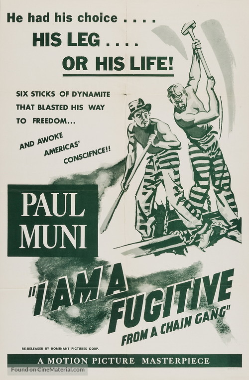 I Am a Fugitive from a Chain Gang - Re-release movie poster