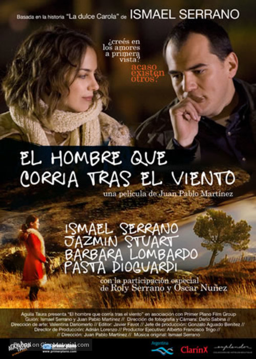 El hombre que corr&iacute;a tras el viento - Argentinian Movie Poster