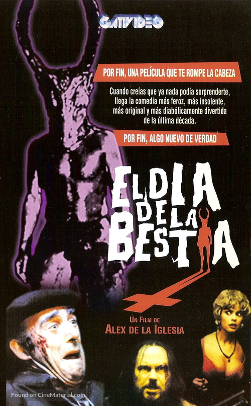 El d&iacute;a de la bestia - Argentinian VHS movie cover