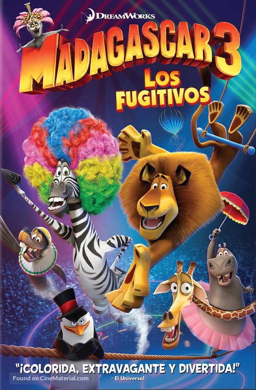 Madagascar 3: Europe&#039;s Most Wanted - Argentinian DVD movie cover