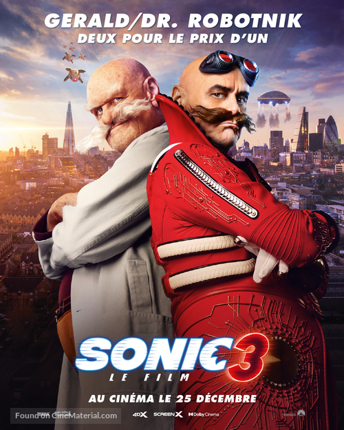 Sonic the Hedgehog 3 - French Movie Poster