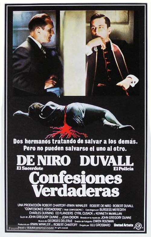 True Confessions - Spanish Movie Poster