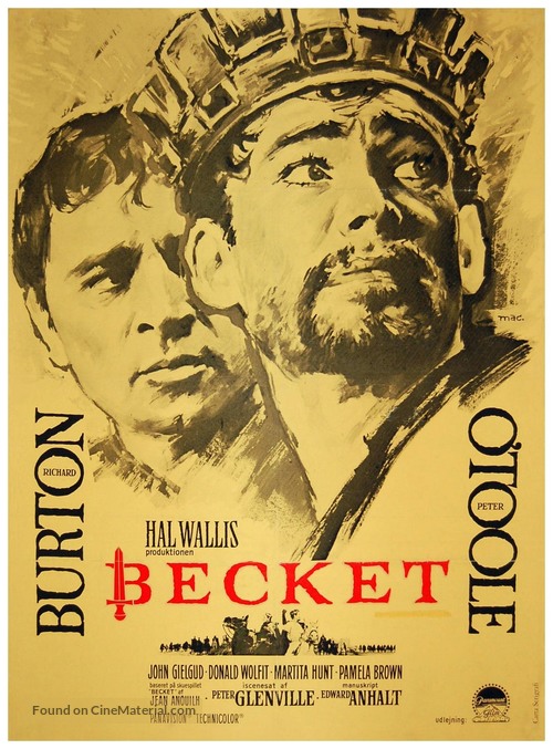 Becket - Danish Movie Poster