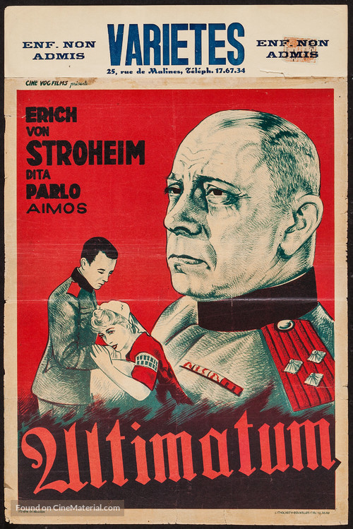 Ultimatum - Belgian Movie Poster