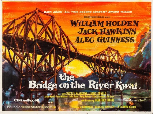 The Bridge on the River Kwai - British Movie Poster