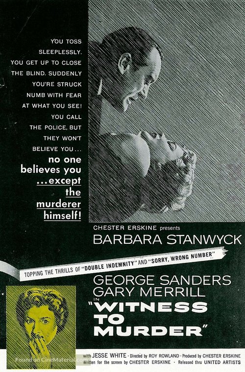 Witness to Murder - Movie Poster