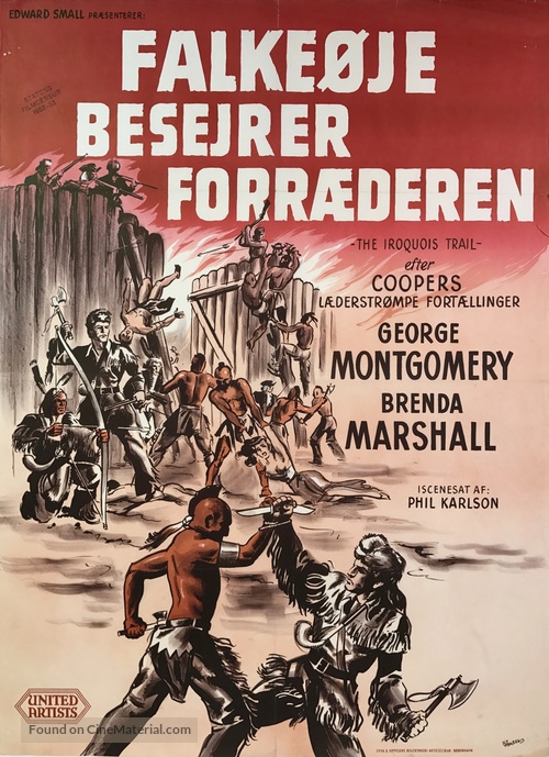 The Iroquois Trail - Danish Movie Poster